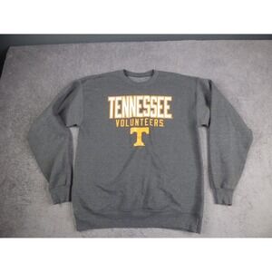 Tennessee Volunteers Crewneck Sweatshirt Charcoal Grey Power T Logo Mens Large